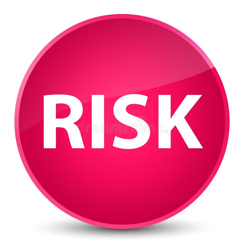 Risk Elegant Pink Round Button Stock Illustration - Illustration of