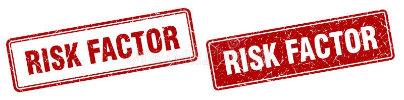 Risk Factor Stamp Set. Risk Factor Square Grunge Sign Stock Vector