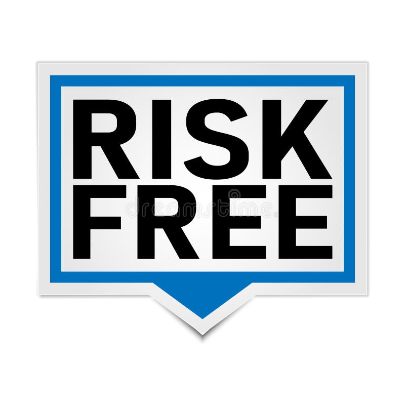 Risk Free Label or Sticker on White Background, Vector Illustration