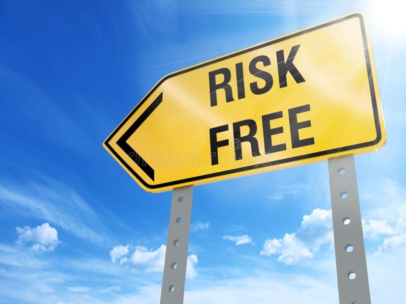 Risk free sign stock illustration