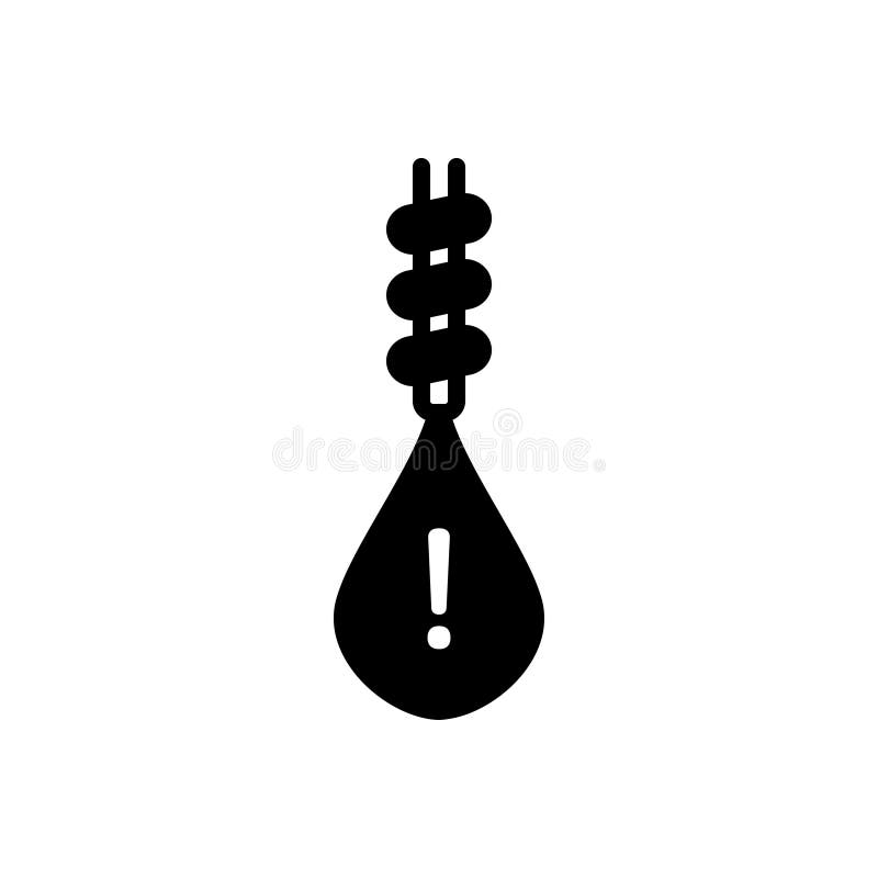 Black Solid Icon for Risk, Hazard and Danger Stock Vector ...