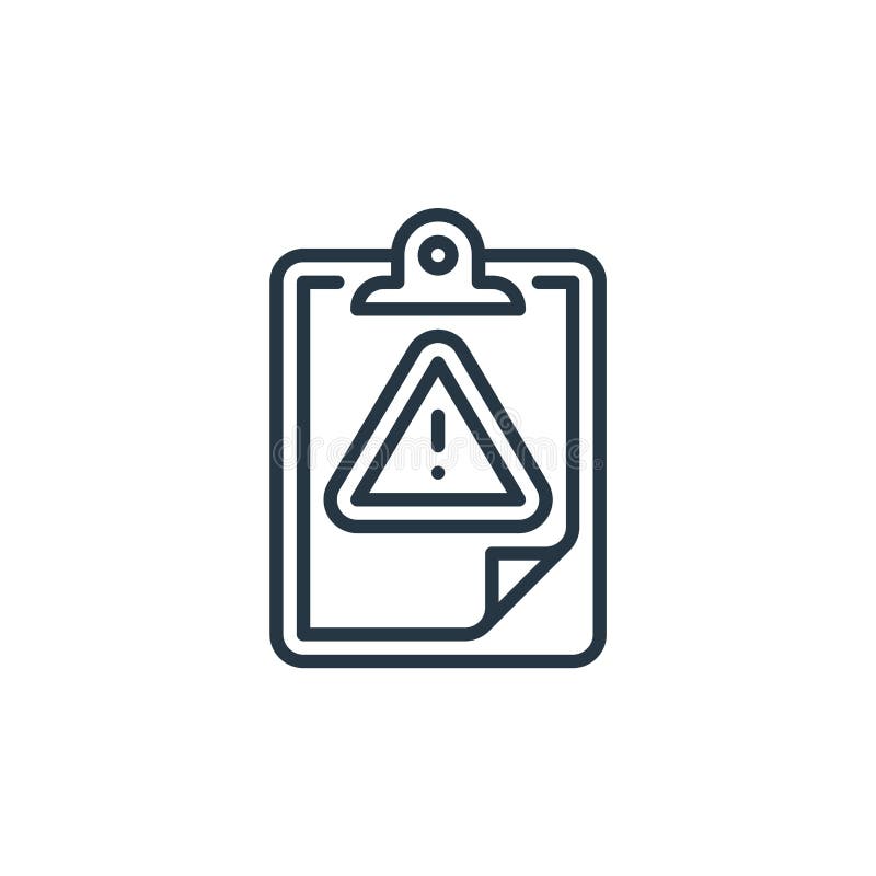 Risk Icon Vector from Cyber Security Concept. Thin Line Illustration of