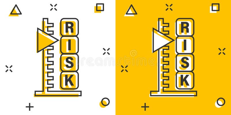 Risk Level Icon in Flat Style. Result Vector Illustration on Black