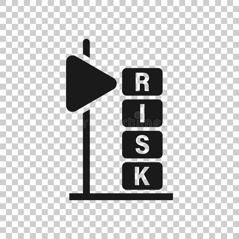 Risk Level Icon in Flat Style. Result Vector Illustration on White