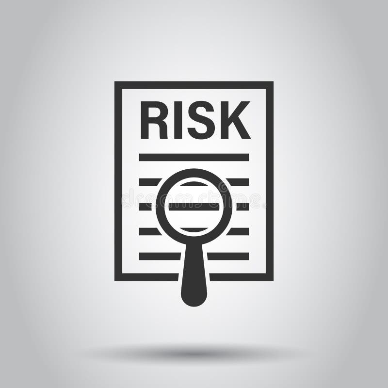 Risk Level Icon in Flat Style. Result Vector Illustration on White