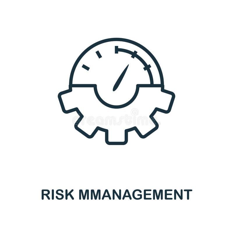Risk Management Icon Outline Style. Thin Line Creative Risk Management