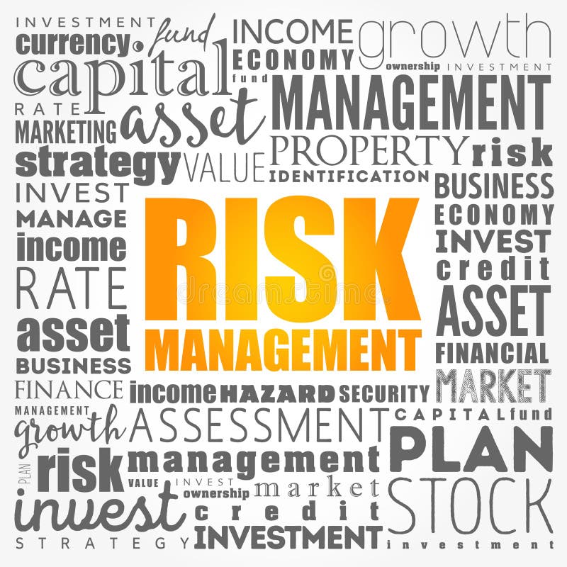 Risk Management Word Cloud Collage Stock Illustration - Illustration of