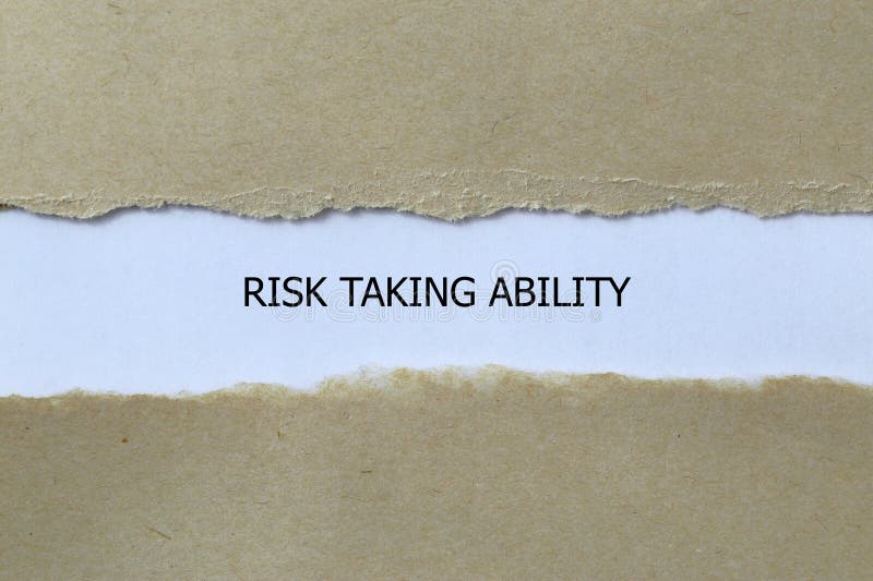 Risk taking ability on white paper stock photography