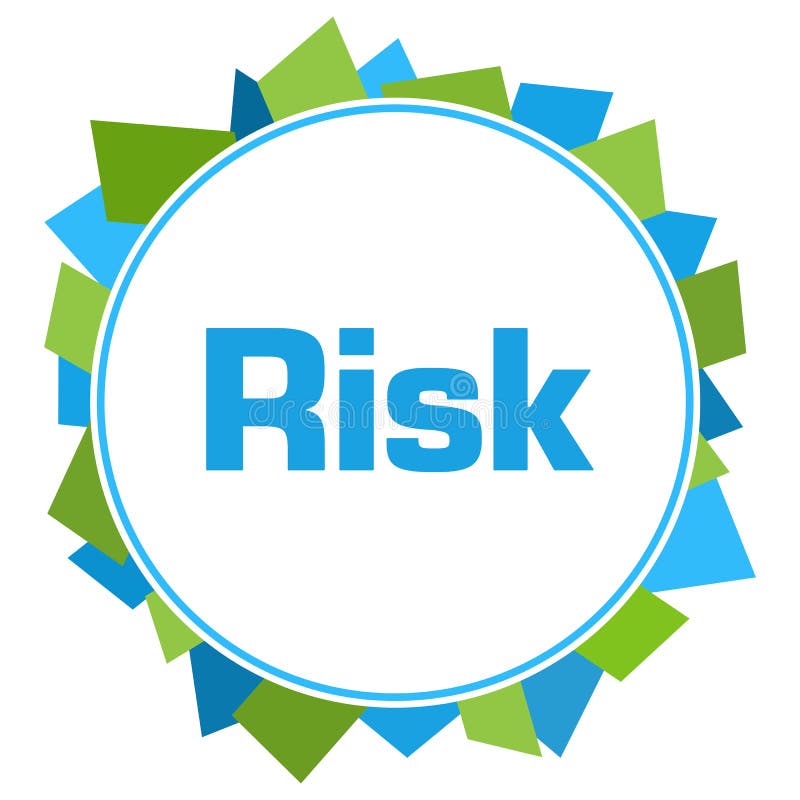 Risk Management Blue Green Up Down Symbols Stock Illustration