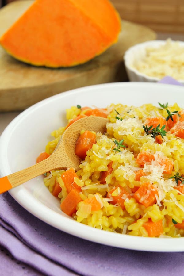 Risotto alla zucca stock images
