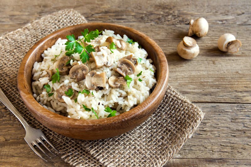 Risotto do cogumelo fotografia de stock Risotto do cogumelo fotografia de stock