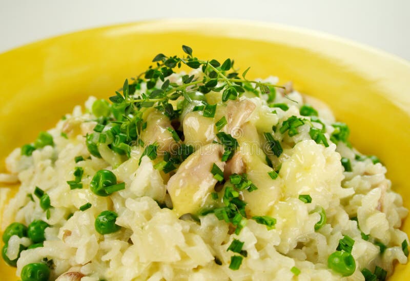 Risotto-und Zitrone-Thymian Stockbild - Bild von gehackt, küche: 9601933