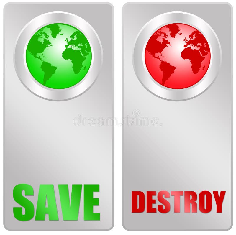 Risparmi o distrugga royalty illustrazione gratis Risparmi o distrugga royalty illustrazione gratis