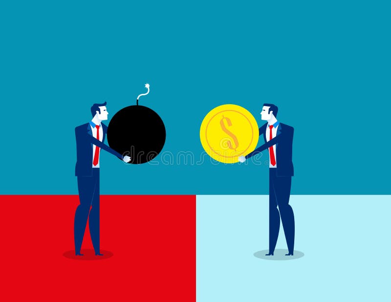 risque Hommes d'affaires et affaire dangereuse Illustration de vecteur d'affaires de concept Caractère plat, conception de style illustration de vecteur risque Hommes d'affaires et affaire dangereuse Illustration de vecteur d'affaires de concept Caractère plat, conception de style illustration de vecteur