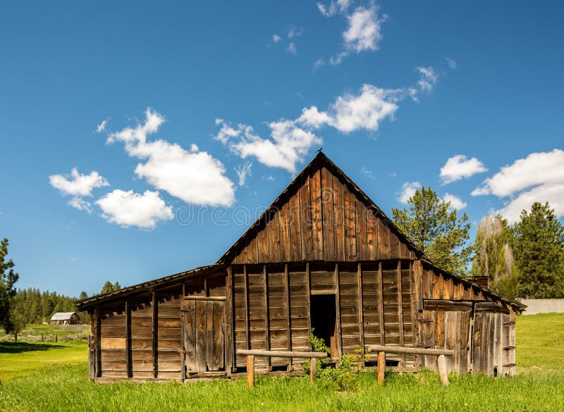 Ristic Old Barn in the Idaho Mountains Stock Photo Image of town