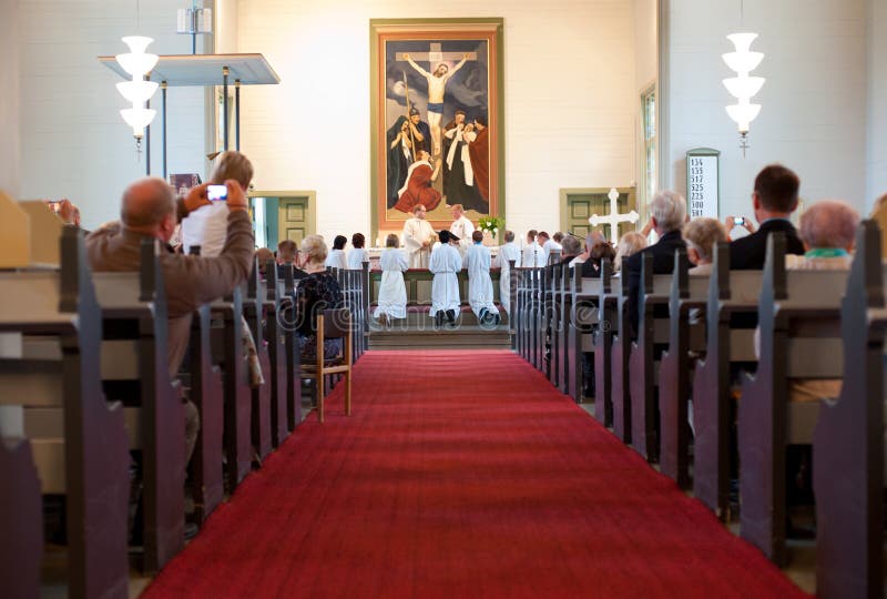 Rite of Confirmation at Lutheran Church Editorial Stock Image Image