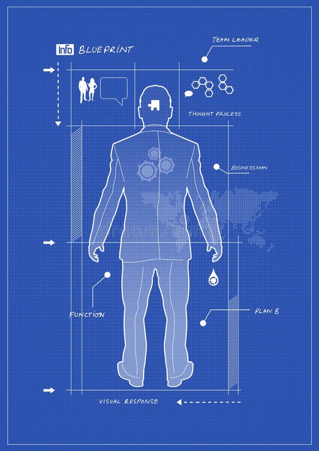 Ritningaffärsman vektor illustrationer