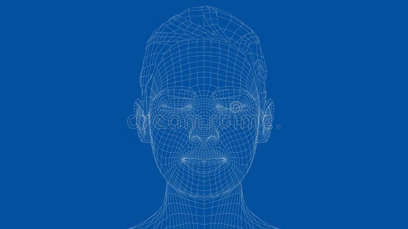 Ritratti wireframe di una giovane bellissima ragazza royalty illustrazione gratis