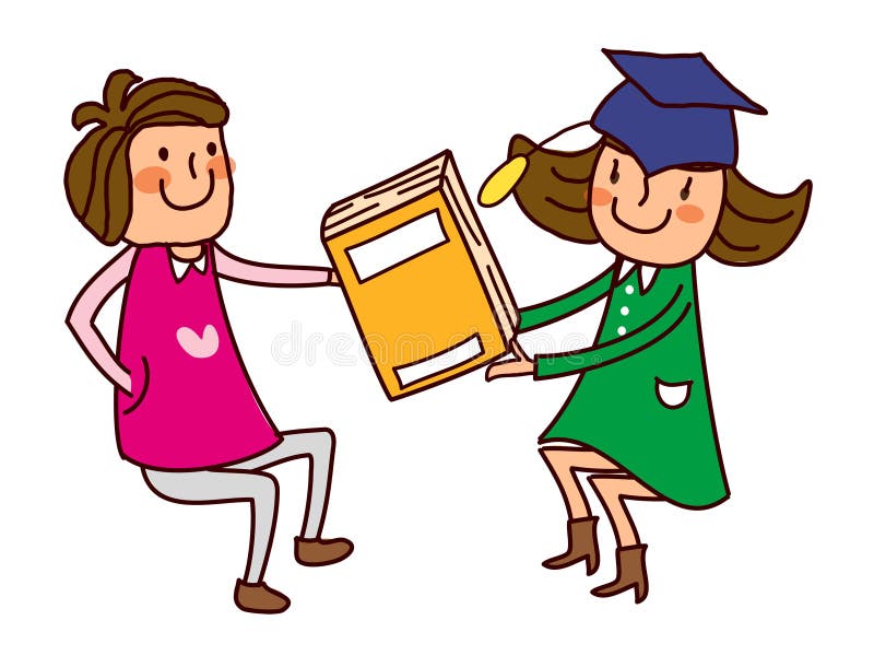 Ritratto di un ragazzo e una ragazza illustrazione vettoriale