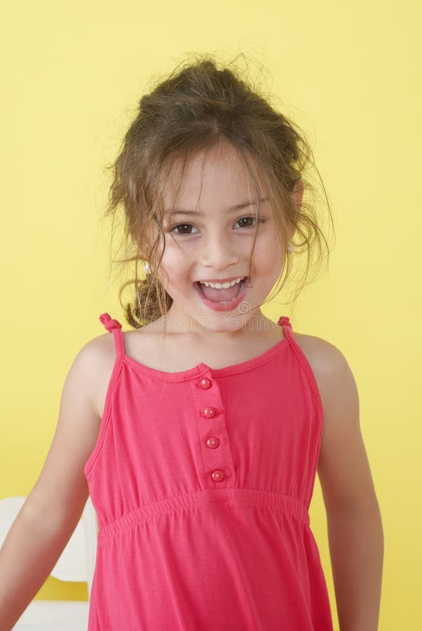 Ritratto della bambina impressionabile fotografie stock