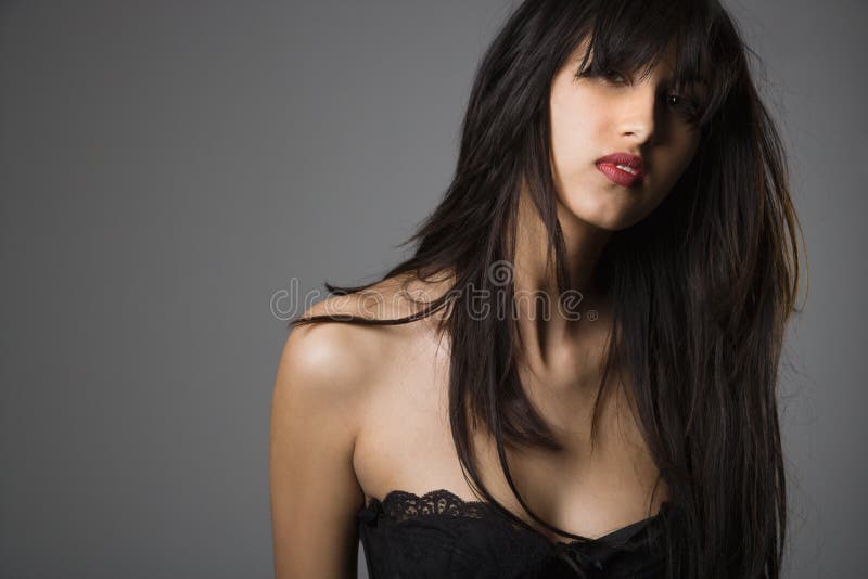 Ritratto della donna abbastanza giovane. immagine stock