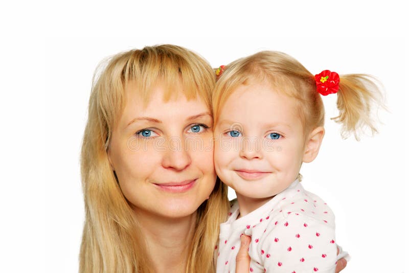 Ritratto della figlia e della madre fotografie stock Ritratto della figlia e della madre fotografie stock