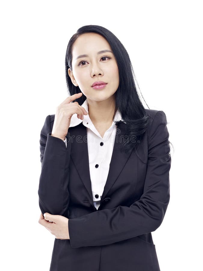Ritratto dello studio della donna di affari asiatica immagini stock libere da diritti Ritratto dello studio della donna di affari asiatica immagini stock libere da diritti