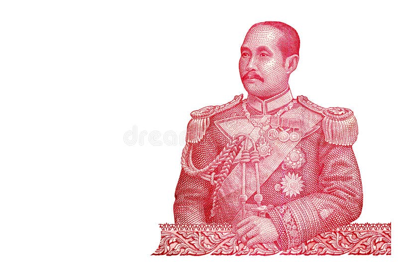 Ritratto di Chulalongkorn, Re Rama V V. monarca di Siam sotto la casa di Chakri fotografia stock libera da diritti Ritratto di Chulalongkorn, Re Rama V V. monarca di Siam sotto la casa di Chakri fotografia stock libera da diritti