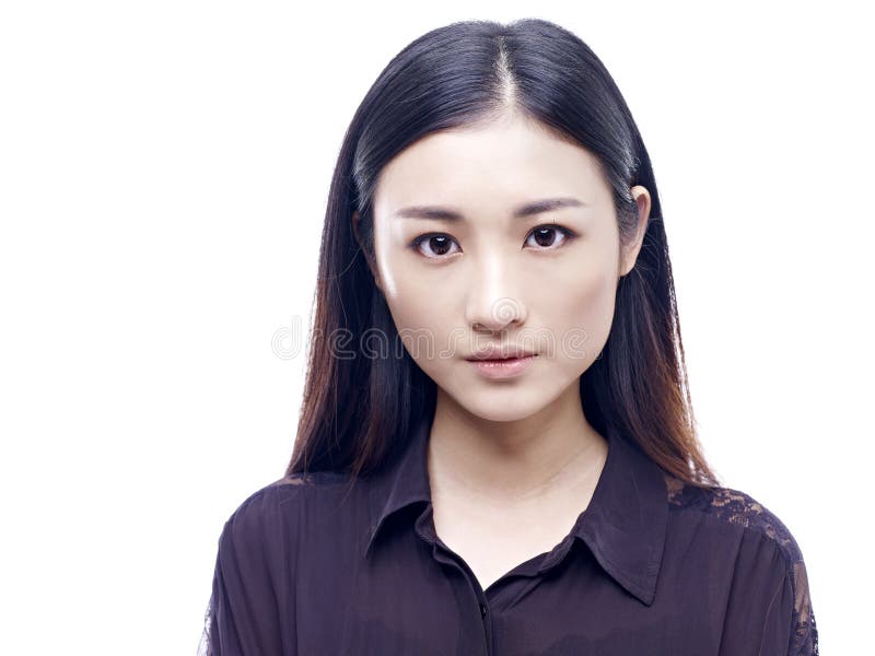 Portrait of a young and beautiful asian girl, isolated on white background. Portrait of a young and beautiful asian girl, isolated on white background.