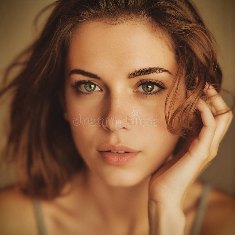 Ritratto di giovane donna carina fotografie stock