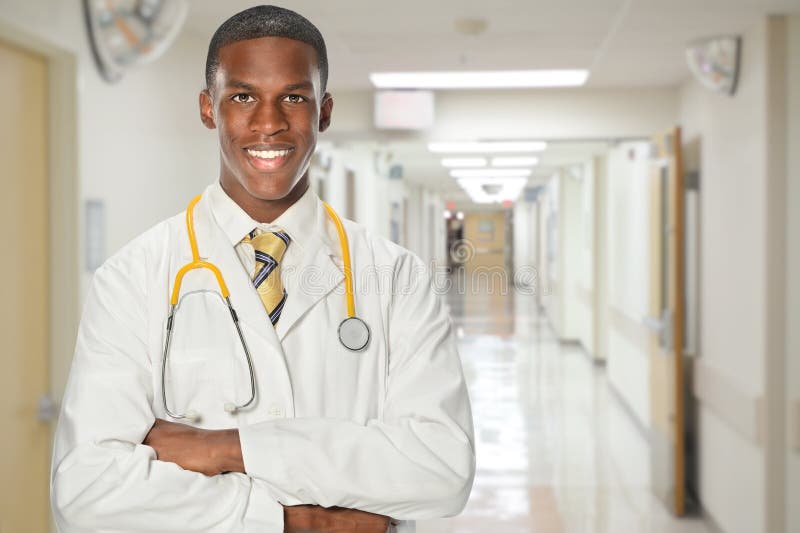Ritratto di medico afroamericano fotografia stock libera da diritti Ritratto di medico afroamericano fotografia stock libera da diritti