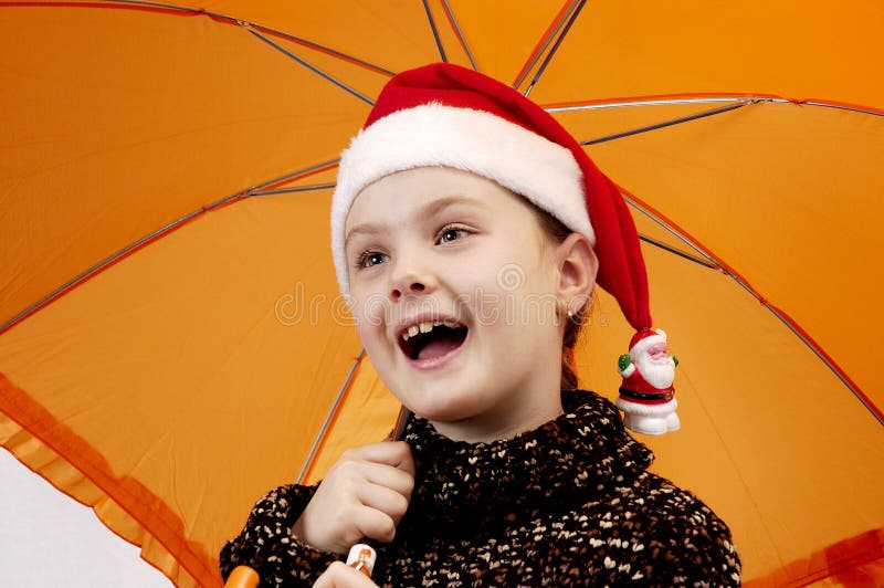 Ritratto natalizio della bambina 2 immagine stock libera da diritti