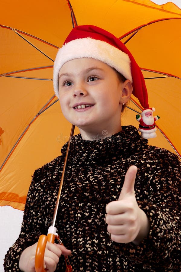 Ritratto di Natale della bambina 3 fotografia stock libera da diritti