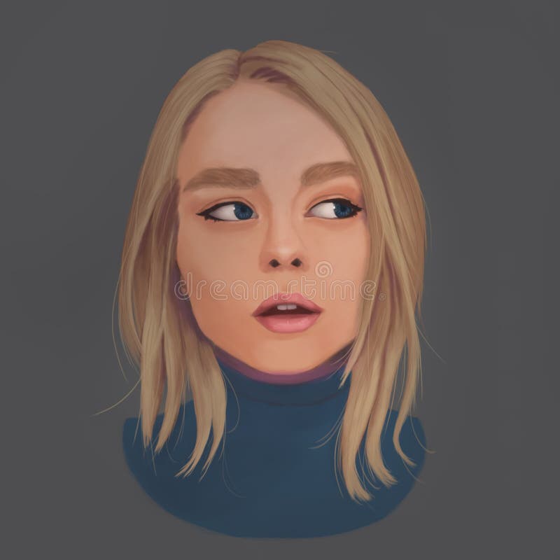 Ritratto di un blonde royalty illustrazione gratis Ritratto di un blonde royalty illustrazione gratis