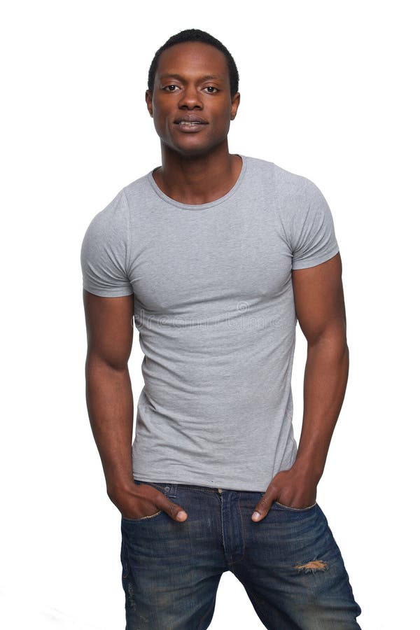 Uomo afroamericano attraente fotografia stock libera da diritti Uomo afroamericano attraente fotografia stock libera da diritti