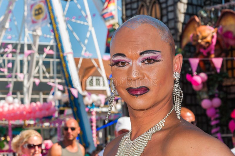 Ritratto di una drag queen fotografia stock