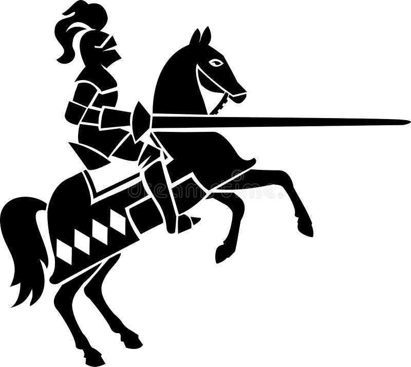 Ritter auf Pferd vektor abbildung Ritter auf Pferd vektor abbildung