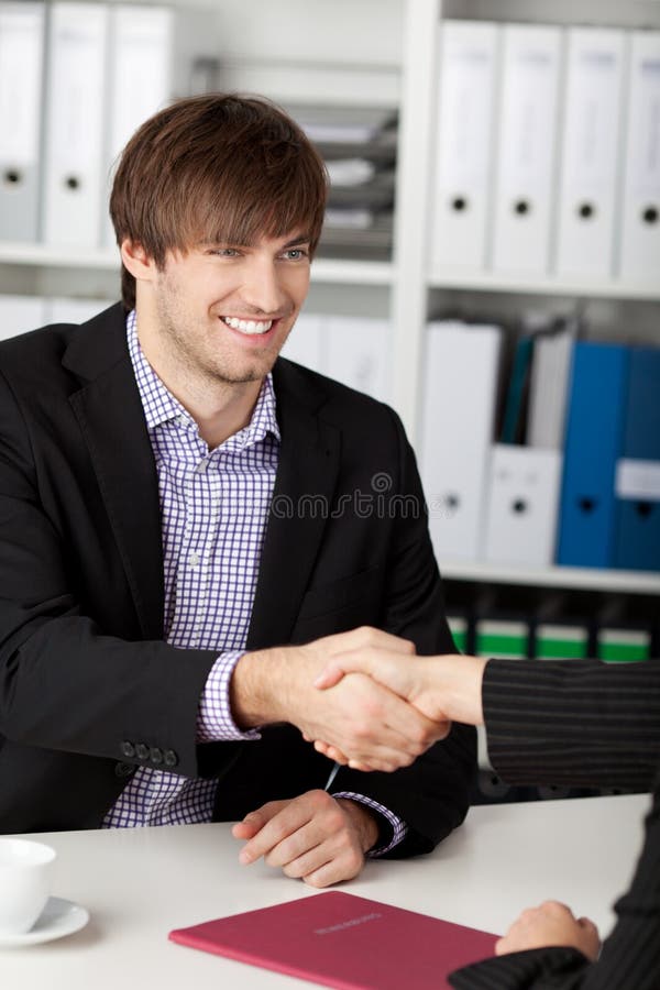 Riuscito Job Interview fotografia stock Riuscito Job Interview fotografia stock
