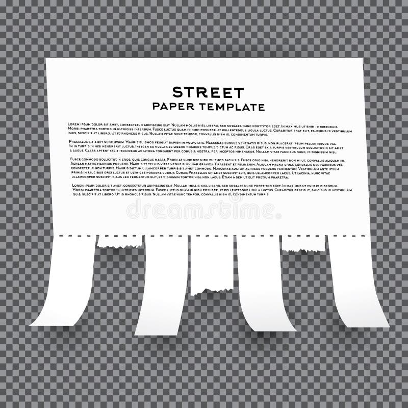 Riv av band av det pappers- arket p vektor illustrationer Riv av band av det pappers- arket p vektor illustrationer