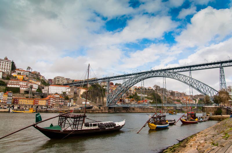 Riva del fiume di Oporto, Portogallo fotografia stock libera da diritti Riva del fiume di Oporto, Portogallo fotografia stock libera da diritti