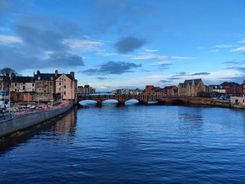River Ayr in Ayr City Centre. Stock Image Image of bridge, landscape