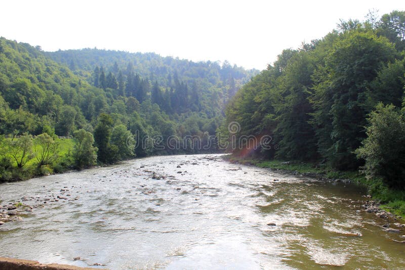 River in Carpathian Mountains Stock Photo Image of flowing, mountains