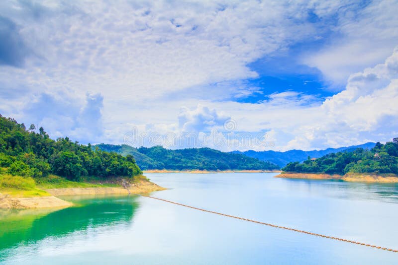 river in dam countryside for water Power generation with copy space stock photos river in dam countryside for water Power generation with copy space stock photos
