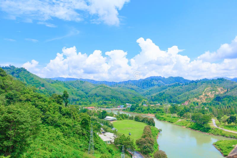River in dam countryside for water Power generation. top view with copy space stock photos River in dam countryside for water Power generation. top view with copy space stock photos