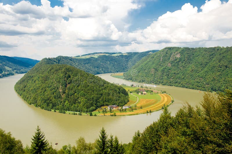 River Danube, Austria stock image. Image of observation - 49587187