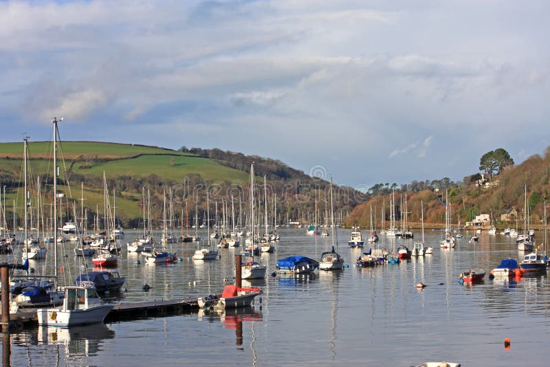 River Dart stock image. Image of tidal, devon, boat, trots - 71988321