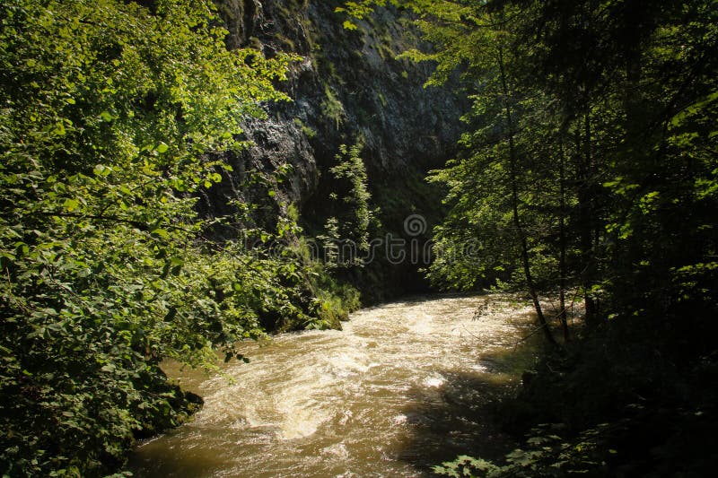 The river flows through the areas of the Slovak Paradise National Park