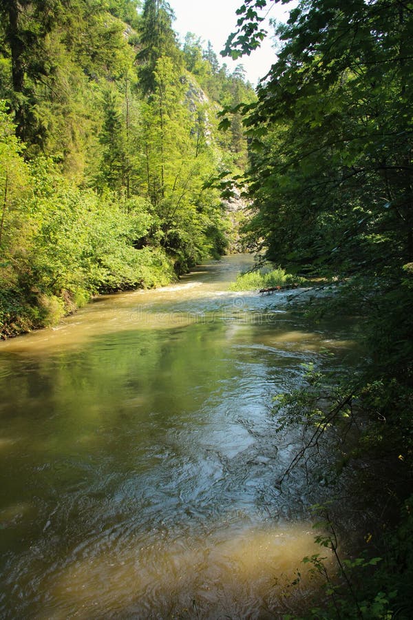 The river flows through the areas of the Slovak Paradise National Park