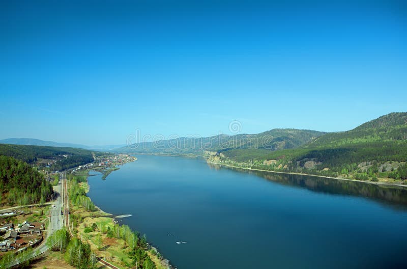 River and hill landscape