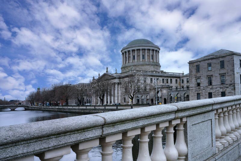 River Liffey from the Four Courts royalty free stock images